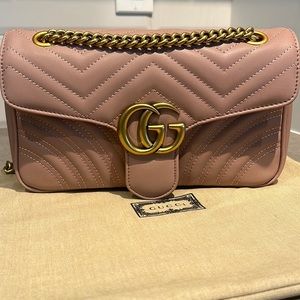 Dusty Pink Gucci Marmont Medium Bag